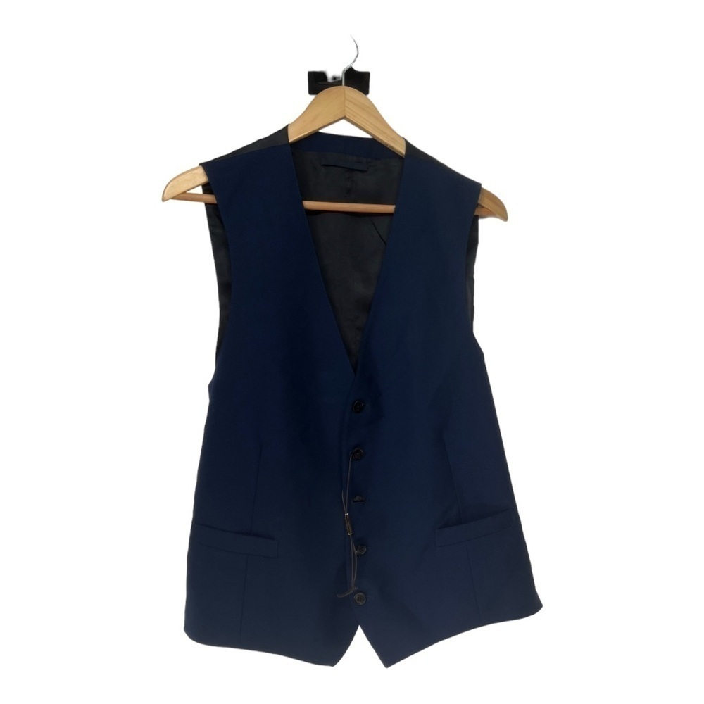 Gucci Navy Blue Wool Mohair Formal Vest Gilet Size 50R New - Picture 2 of 4